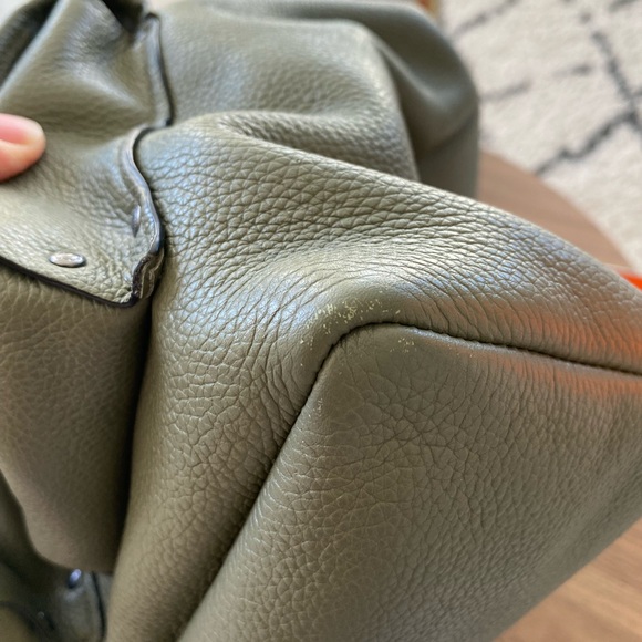 COACH Backpack in Army Green and Neon Orange - Picture 13 of 16